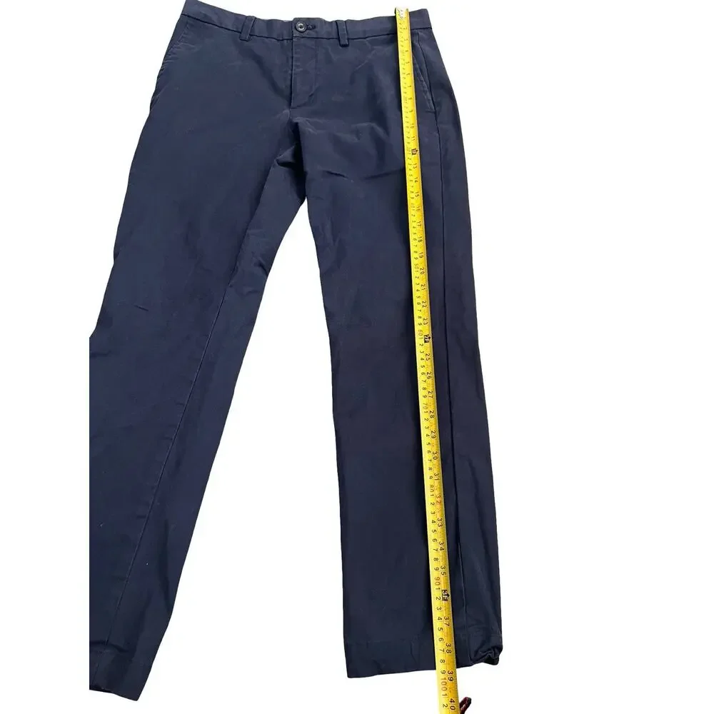 Banana Republic Aiden Chino Pants Men’s 32x34 Navy Blue Slim Fit Stretch Twill